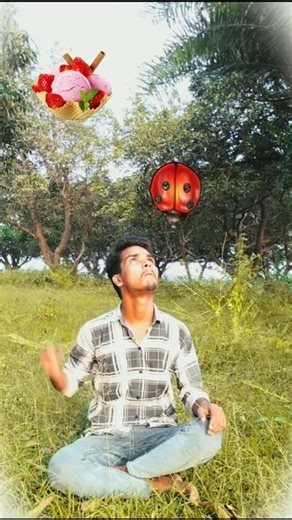 Ladybug 🐞 vs ice cream-funny vfx magic video #youtubeshorts #shorts #vfx