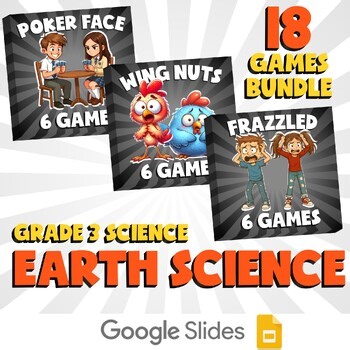18 No Prep Science Games Bundle A - Earth Science - Grade 3 Review Activity