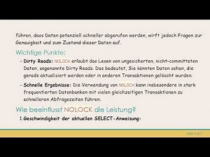 Das NOLOCK Hint in SQL verstehen: Auswirkungen auf Leistung und Sicherheit