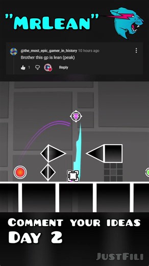 Creating "MR LEAN" in Geometry Dash 2.2 | Day 2 💀 #geometrydash #gd #mrbeast #mrbeastshorts
