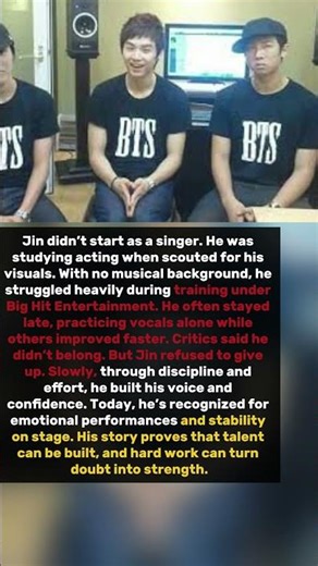 Jin Was Rejected For His Dreams 😔