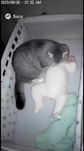 This is the true meaning of love. A cat snuggling up to a baby, providing warmth, comfort, and unconditional love. Nothing compares to the bond between a cat and a child. 🐾❤️ #babyboy #CatsOfUSA #catlovers #truelove | Cozy Cat Tales