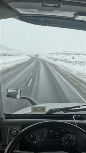 Driving Through a Snowstorm With the Window Open | Raw Winter Mountain Vibes #shorts