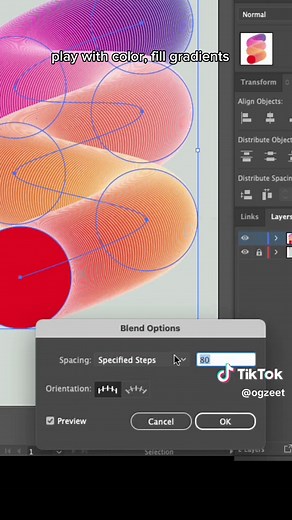 Cool blend effects in Adobe Illustrator #adobe #illustrator #graphicdesign #art