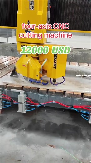 CNC stone cutting machine used to cut large round tables.#granite #stone #sawstonecuttingmachine #kichencountertops #stonecuttingmachine