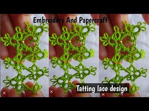 Tatting lace design tutorial for beginners|The art of lace making|Beautiful lace making