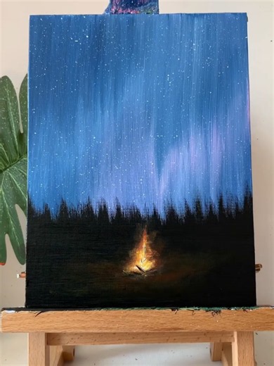 Aesthetic Night Painting: Watch the Full Art Reveal 😻