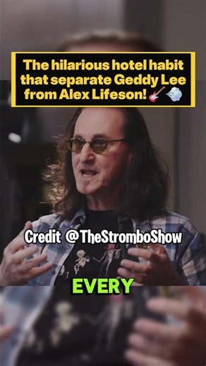 The hilarious hotel habit that separate Geddy Lee from Alex Lifeson! 🎸💨