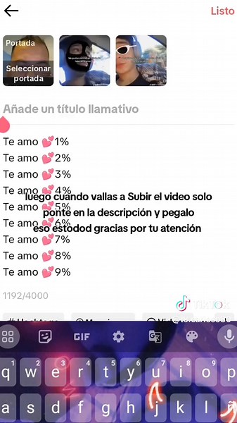 Tutorial para Pegar y Copiar '1000 Veces Te Amo' 💞
