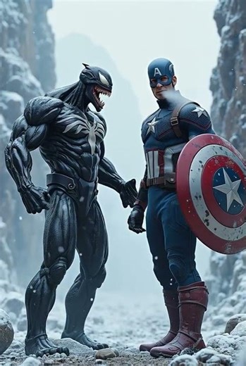 Venom vs Captain America: Shield Meets Symbiote