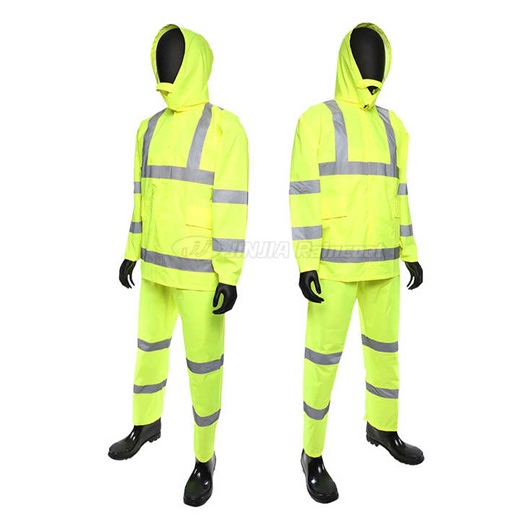 High Visibility Raincoat Waterproof Rain Suit Safety Clothing Jacket with Pants Raincoats for Rain