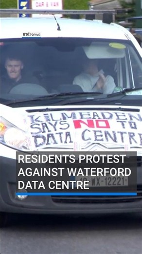 Residents protest against major data centre in Waterford #RTÉNews