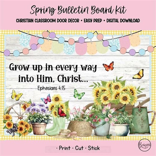 Spring Sunday School Decor Kit: Sunflowers & Colossians