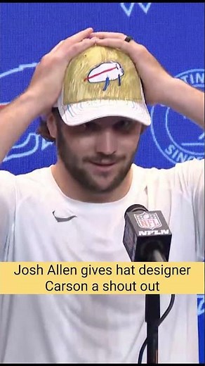 Josh Allen wears Carson's cap to honor young hospital patient after Bills win
