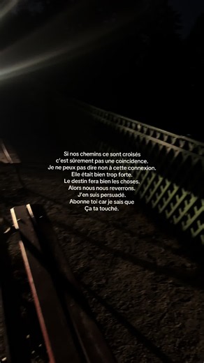 Je crois au destin — citation romantique sur la connexion et la séparation