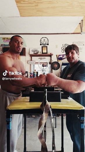 Just arm wrestled the most insane hands. @jeffdabe watch full video on YT