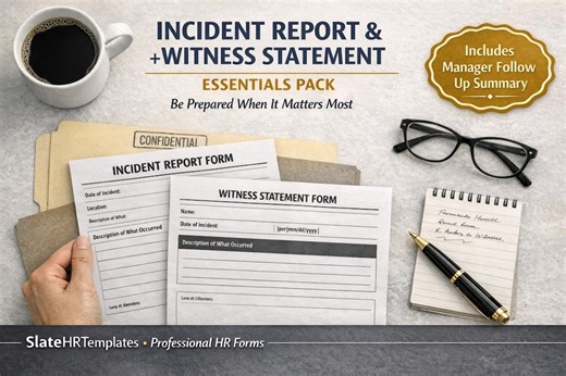 HR Incident Report Forms | Witness Statement, Manager Summary (digital Download) - Etsy UK
