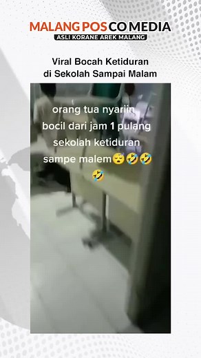 Viral Bocah Ketiduran di Sekolah Sampai Malam