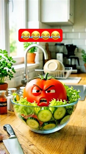 Angry Tomato Explains Its Health Benefits | Funny Kitchen Animation #AngryTomato#TomatoBenefits