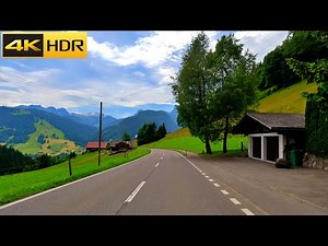 1 Hour of Swiss Alps Drive | Driving from Interlaken to Gstaad and Saanen in Switzerland [4K HDR]