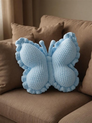 Crochet Butterfly Pillow Pattern -easy Chunky Amigurumi Cushion PDF - Etsy