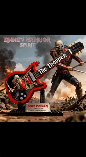 Unbox This Epic Iron Maiden Brick Guitar 🤯#thetrooper#ironmaiden #classicrock #rate #unboxing #heavymetal #giftforhim #rocktiktok #unzip