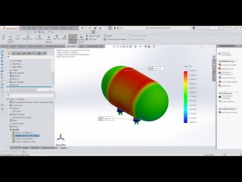 Simulation of pressure vessels using SolidWorks