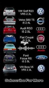 Best 5-Cylinder Engine Exhaust Sounds Ever | Audi RS3, VW VR5, Focus RS#VW#fiat#volvo#audi#eternyxz