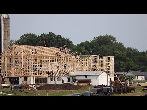 Impressive sight: Amish barn-raising in southern Lancaster County