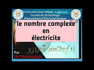 Les nombres complexes en électricité