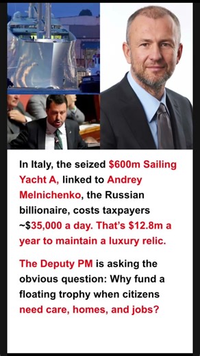 Italy is bleeding cash to babysit a billionaire’s ghost yacht.