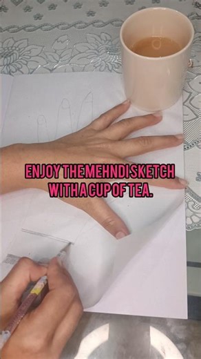 Mehndi design by pencil. #mehndi #artandcraft #sketch #mehndibyme