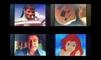 Mix of 4 videos from youtube : 4 VHS Sped Up At Once