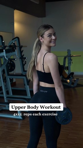 Mein heutiges Oberkörper-Training!💪🏼 4 Durchgänge & 12 Wiederholungen pro Übung #upperbody #gymgirl #motivation