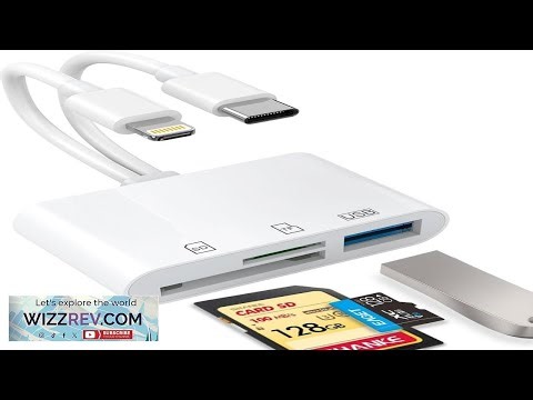 USB C SD Card Reader for iPhone iPad Lightning Dual Port SD