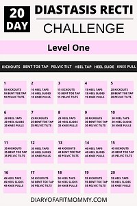 FREE 20 Day Diastasis Recti Challenge: Level One - Diary of a Fit Mommy