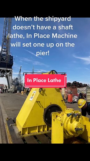 InPlace Machine always shows up with the coolest tools. #shipyard #shiptok #machinery #inplacemachining #cooltools #engineering