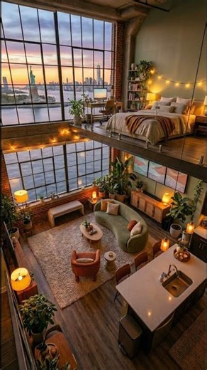 A Dreamy Night in a NYC Loft #cozyhome #relax #loft