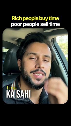 Rich people buy time poor people sell time