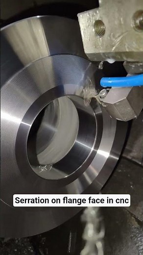serration on flange face in cnc machine #automobile