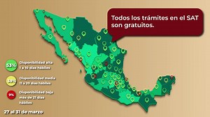 6K views · 87 reactions | Si necesitas hacer un trámite de manera presencial ponemos a tu disposición el semáforo de disponibilidad de citas en los módulos y oficinas desconcentradas de todo el país. Recuerda que todos los trámites del SAT son gratuitos. | SAT México | Facebook