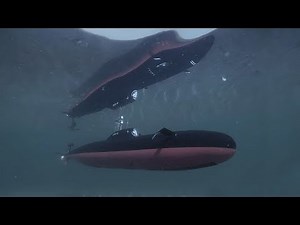 Russian Akula Class Submarine - underwater footage.