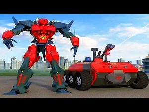 Fire Truck Robot Hero Firefighter Rescue game: Red Robot | Android iOS Gameplay