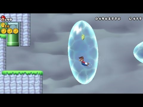 Bubbles in the sky - custom nsmbw level