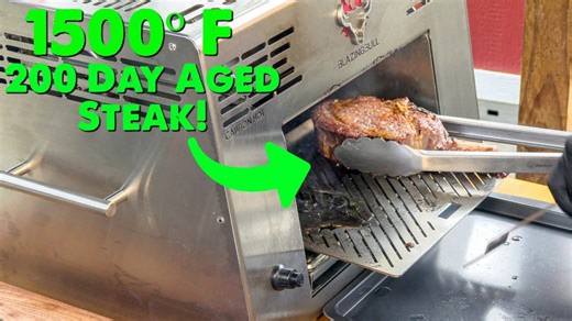 200 Day Dry Aged Ribeye Steak Grilled at 1500 Degrees! What Happens? Blazing Bull Grill