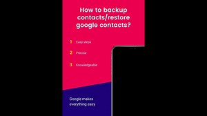 How to backup contacts/restore google contacts