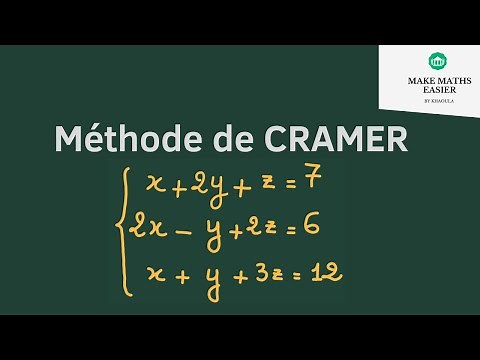 Méthode de Cramer. Comment résoudre un système linéaire par la méthode de Cramer ?
