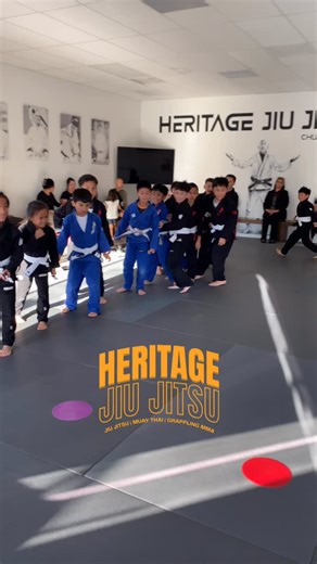 Kids having fun on our “color code game”⚔️ #heritagejiujitsucv #kidsfun #kidsstyle | Heritage Jiu Jitsu