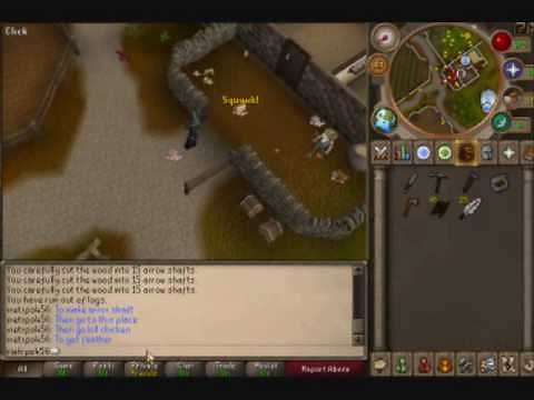 runescape how to make bronze arrows( fletching)