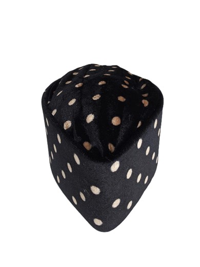 Black Velvet Dotted Kufi Cap, Traditional Wedding Hat - Etsy